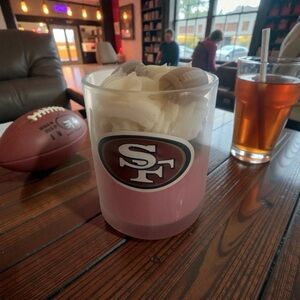 NFL football theme 22oz handmade candle fireside with apple &maple bourbon NIB